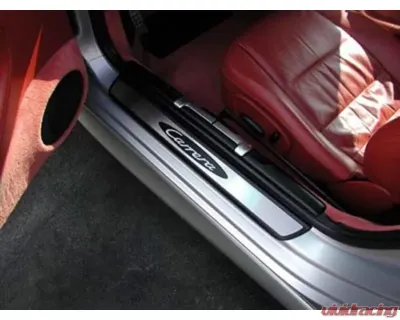 Rennline Stainless Steel Sill Plate Overlays Square Porsche 996 | 997 | Boxster | Cayman 1997-2025 - SP2X      SQUARE
